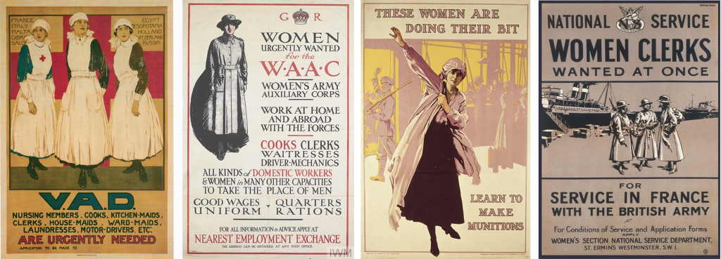 Posters aimed at women in World War One